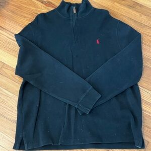 Polo Ralph Lauren Black XL 1/4 Zip Pullover Sweater